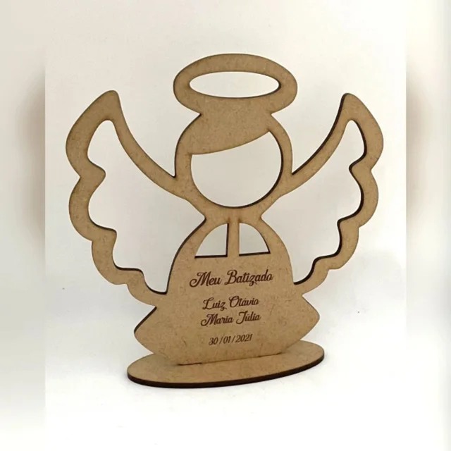 Lembrancinha Religiosa de Batizado em MDF – Personalizada