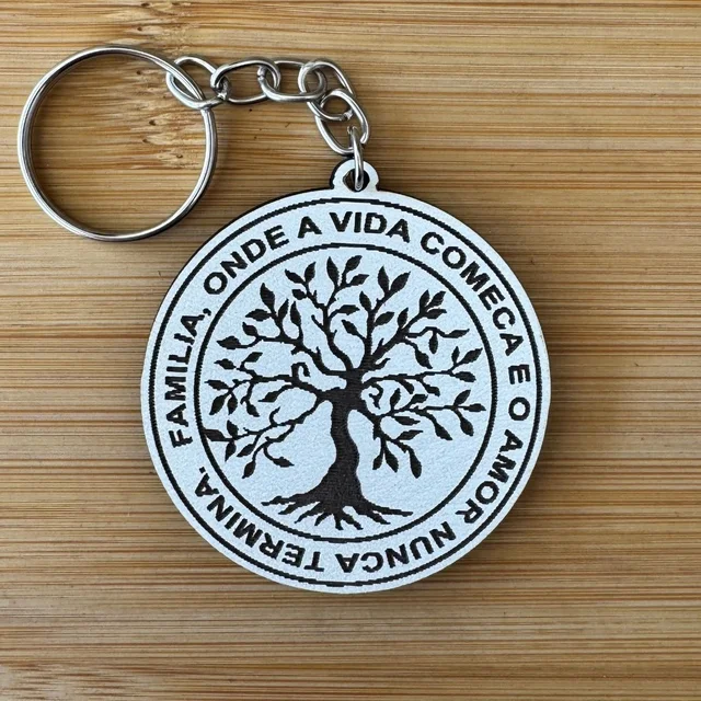 Kit Chaveiros Árvore da Vida Cristã MDF – Família Onde a Vida Começa – Ministério Igreja
