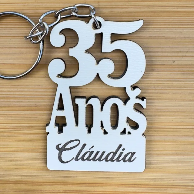 Kit Chaveiros Personalizados Idade Nome MDF Festa Aniversário Criativo
