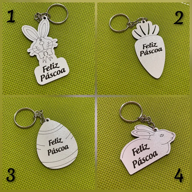 Kit Chaveiros MDF - Lembrancinha Páscoa