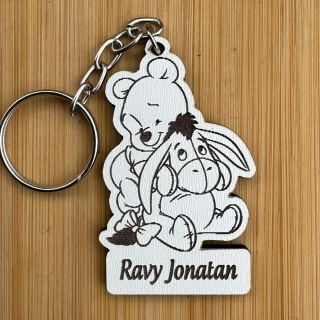Kit Chaveiros Ursinho Pooh MDF Personalizado Aniversário Chá de Bebê